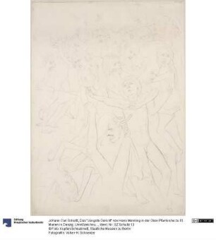 Das "Jüngste Gericht" von Hans Memling in der Ober-Pfarrkirche zu St. Marien in Danzig. Umrißzeichnung