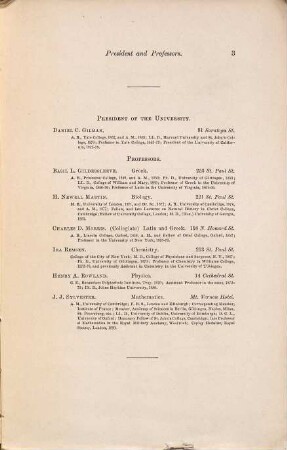The Johns Hopkins University Register, 1880 - 81