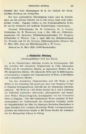 6. Ostasiatische Abteilung