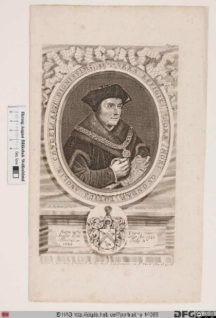 Bildnis (Sir) Thomas More (lat. Morus)