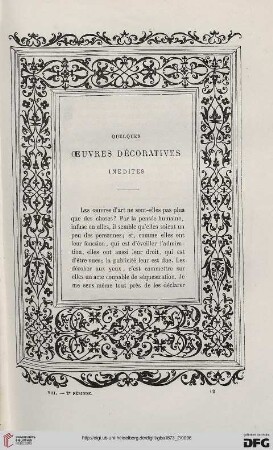 2. Pér. 8.1873: Quelques œuvres décoratives inédites