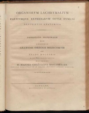 Organorvm Lachrymalivm Partivmqve Externarvm Ocvli Hvmani Descriptio Anatomica