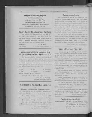 Neuer Aerztl. Standesverein Hamburg.