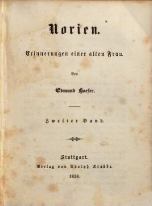 Norien : Erinnerungen e. alten Frau, 2