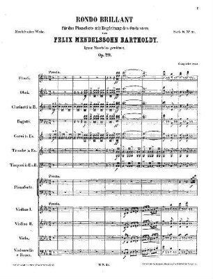 Felix Mendelssohn-Bartholdys Werke. 8,35. Nr. 35, Rondo brillant : op. 29 in Es. - 34 S. - Pl.-Nr. M.B.35