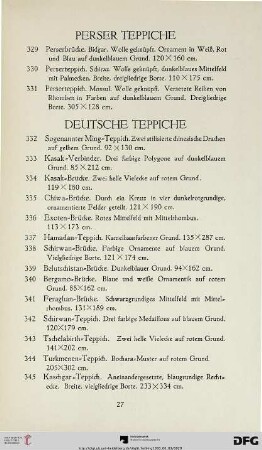 Deutsche Teppiche (Nr. 332-345)