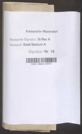 Einkünfte-Register des Almosen-Korbs