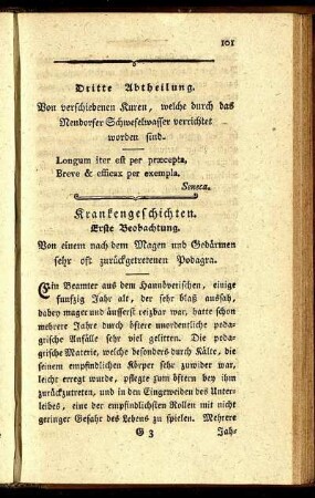 Erste Beobachtung.