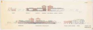 Institut für Kulturanthropologie, gegenüber der Kongresshalle, Berlin-Tiergarten Schinkelwettbewerb 1984: Ansichten 1:200