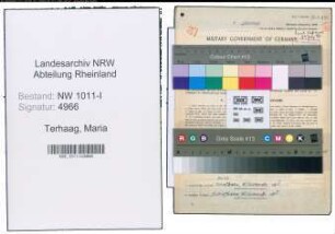 Entnazifizierung Maria Terhaag , geb. 07.05.1910 (Gewerbeoberlehrerin)
