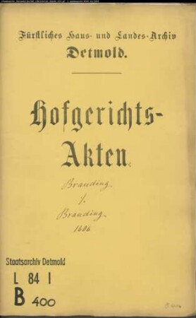 Branding, Johanns und Henrichs Vormunde gegen Henrich Branding zu Lieme - Schuldforderung