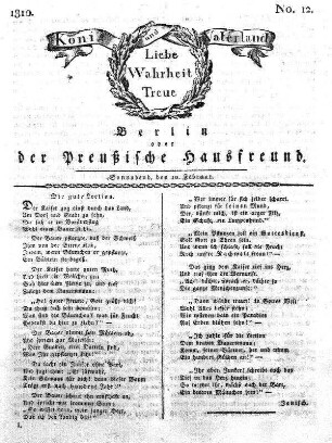 Nr. 12., 10. Februar 1810
