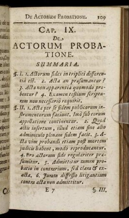 Cap. IX. De Actorum Probatione.