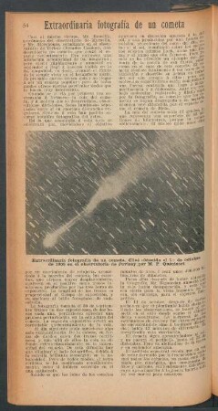 Extraordinaria fotografía de un cometa