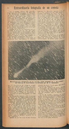 Extraordinaria fotografía de un cometa