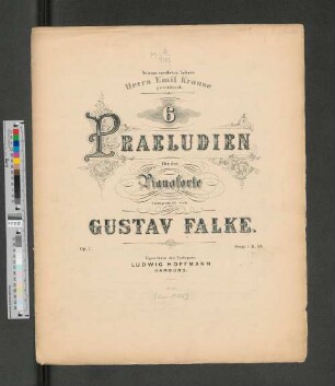 6 Praeludien für das Pianoforte : Opus 1