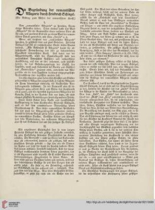 31: Die Begründung der romantischen Allegorie durch Friedrich Schlegel : (ein Beitrag zum Wesen der romantischen Kunst)