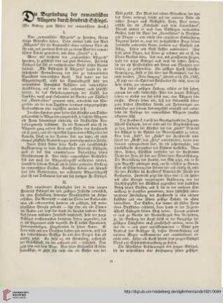 31: Die Begründung der romantischen Allegorie durch Friedrich Schlegel : (ein Beitrag zum Wesen der romantischen Kunst)