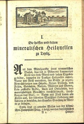 Die heißen und kalten mineralischen Heilquellen zu Tepliz.