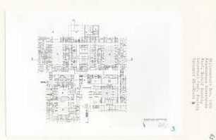 Krankenhaus Heerstraße, Berlin (Diplomarbeit bei Peter Poelzig): Grundriss Erdgeschoss 1:200