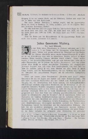 Julius Havemann 50 jährig