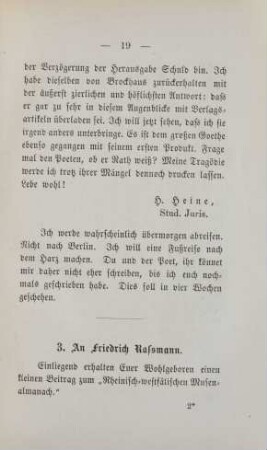 3. An Friedrich Rassmann