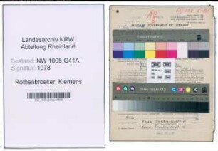 Entnazifizierung Klemens Rothenbroeker , geb. 03.05.1914 (Kriminalbeamter)