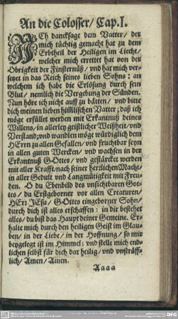 [An die Colosser]