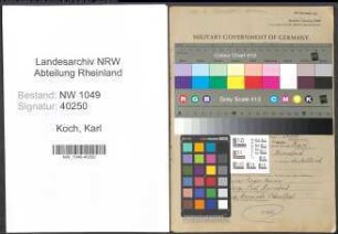 Entnazifizierung Karl Koch , geb. 30.11.1895 (Zimmerer)