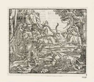 Vision des Daniel, aus: Martin Luther, "Biblia: Das ist: Die gantze heilige Schrifft: Deudsch", Wittenberg 1561