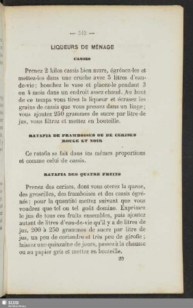 Liqueurs de ménage
