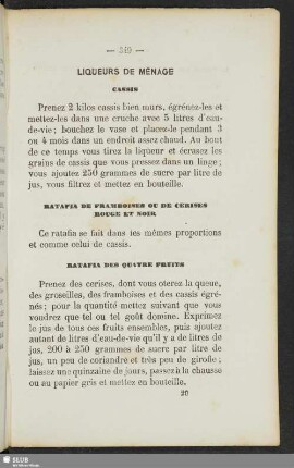 Liqueurs de ménage