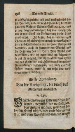 Erste Abtheilung. Von der Aneignung, die durch das Abscheiden geschiehet