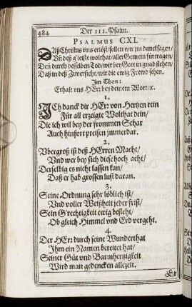 Psalmus CXI. - Psalmus CXVIII.