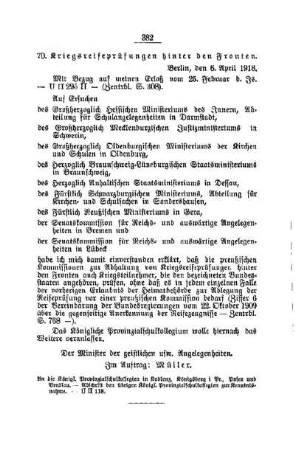 Kriegsreifeprüfungen hinter den Fronten : [C. Höhere Lehranstalten für die männliche Jugend]
