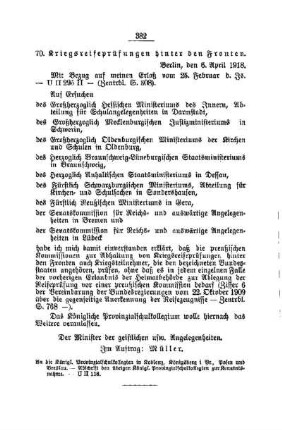Kriegsreifeprüfungen hinter den Fronten : [C. Höhere Lehranstalten für die männliche Jugend]