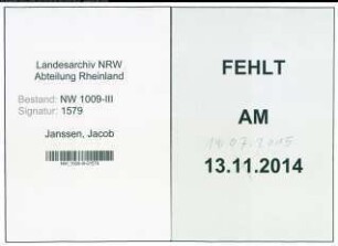 Entnazifizierung Jacob Janssen , geb. 04.02.1904 (Landwirt)