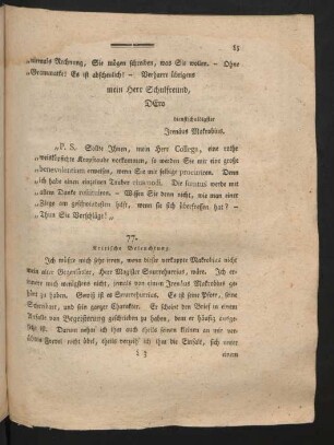 77. Kritische Beleuchtung.