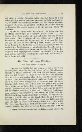 Alte Lieder nach neuen Melodien
