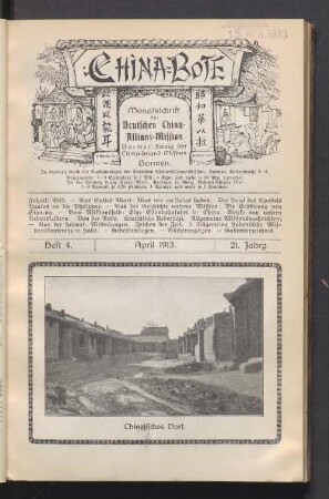 Heft 4. April 1913. 21. Jahrg
