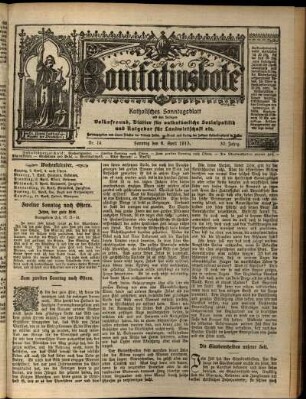 Erste Ausgabe vom Sonntag, den 06. April 1913.