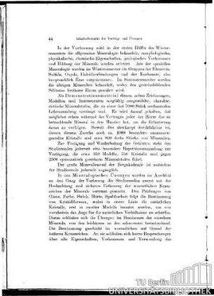 1. Mineralogie und Mineralogische Übungen