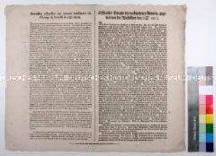 Offizieller Bericht für die verbündeten Armeen durch Gebhard Leberecht von Blücher über den siegreichen Schlachtverlauf gegen die napoleonischen Armeen bei Großgörschen (in französischer und deutscher Sprache)