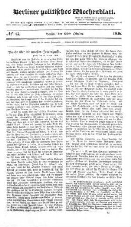 No 43, 22. Oktober 1836