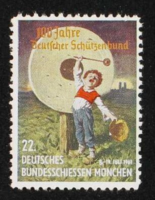 Reklamemarke "Bundesschießen München", 1961