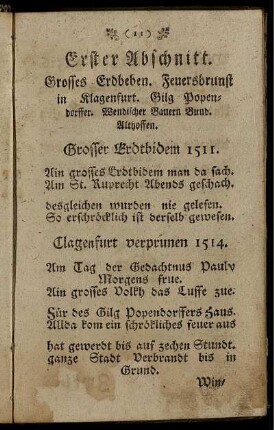 Erster Abschnitt. - Zehnter Abschnitt.