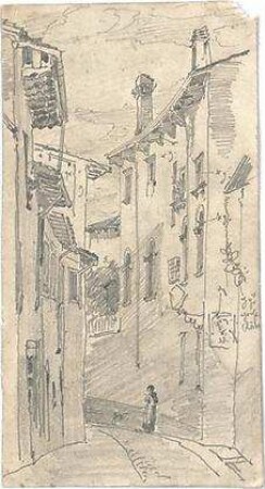 Döllgast, Hans; Italien u.a.; Reisezeichnungen - Venedig: Straße (Ansicht)