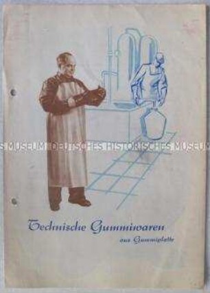 Werbeblatt für Gummiwaren
