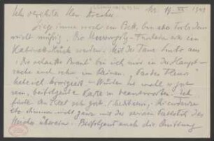 Brief an B. Schott's Söhne : 19.12.1921