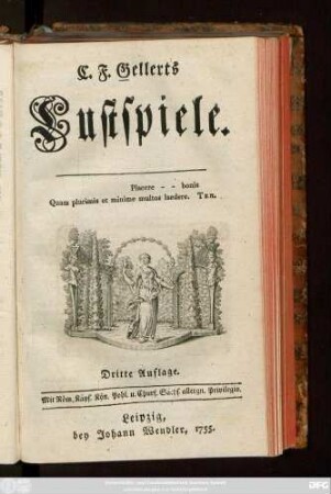 C. F. Gellerts Lustspiele